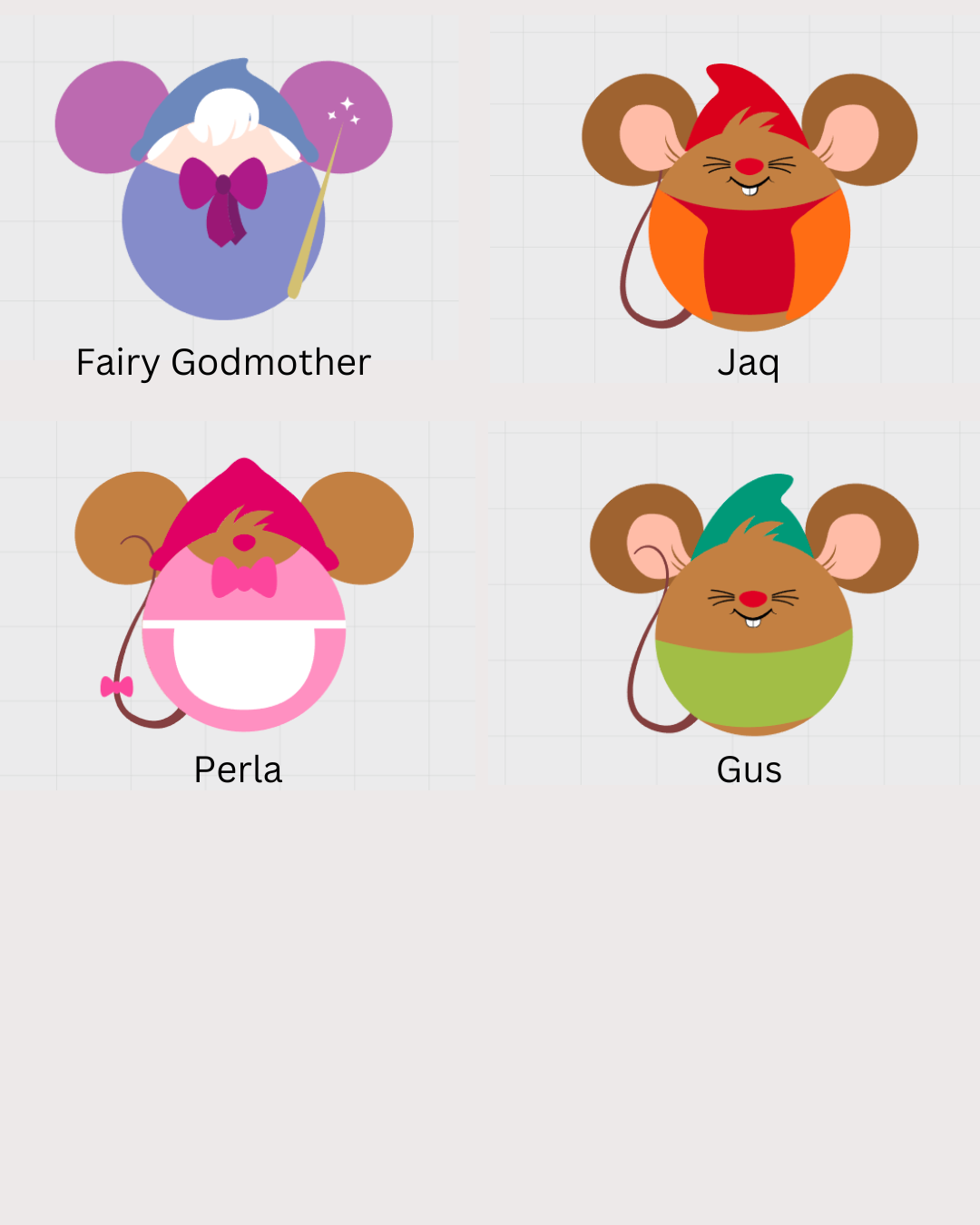 Disney Cinderella Themed Mickey Ear Magnets