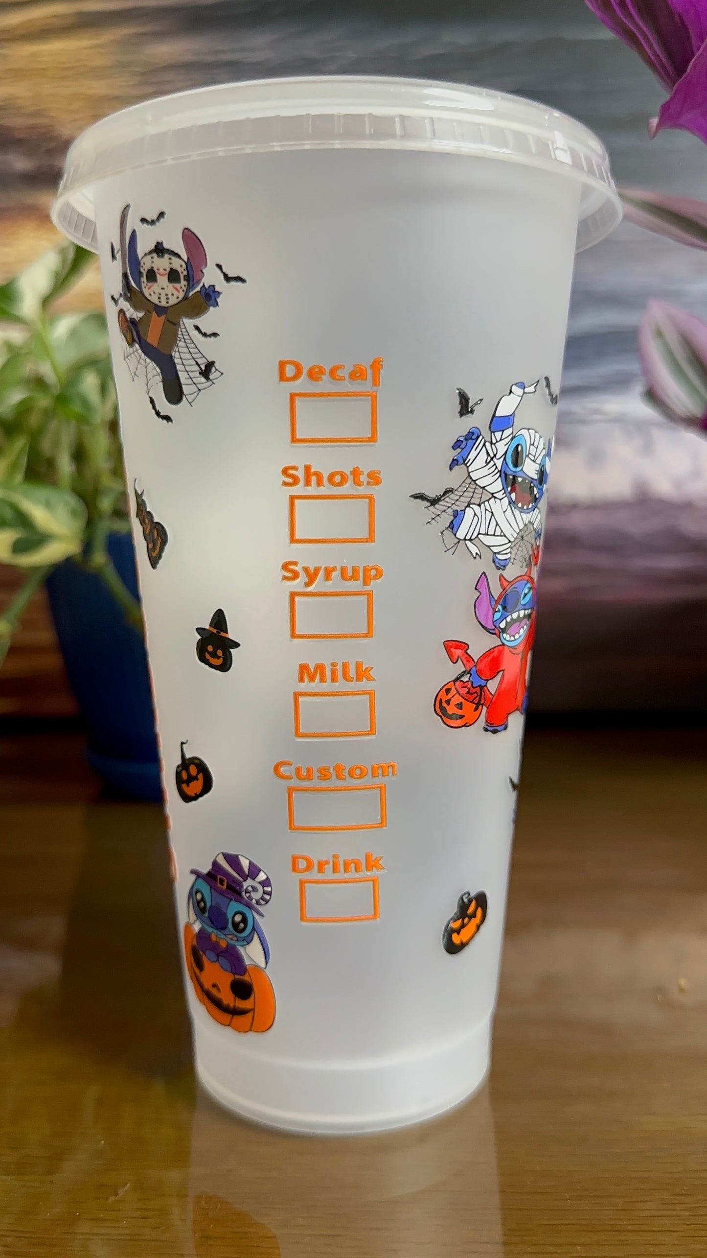 Stitch Inspired Starbucks Tumbler - Halloween Edition