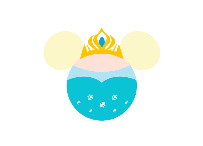 Disney Frozen Themed Mickey Ear Magnets