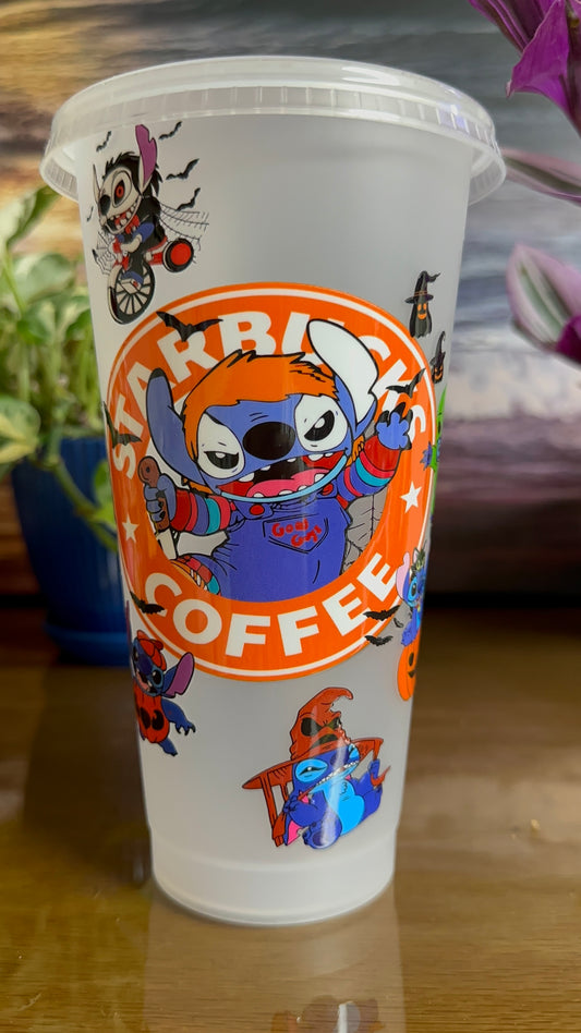 Stitch Inspired Starbucks Tumbler - Halloween Edition