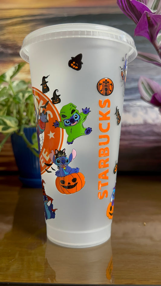 Stitch Inspired Starbucks Tumbler - Halloween Edition