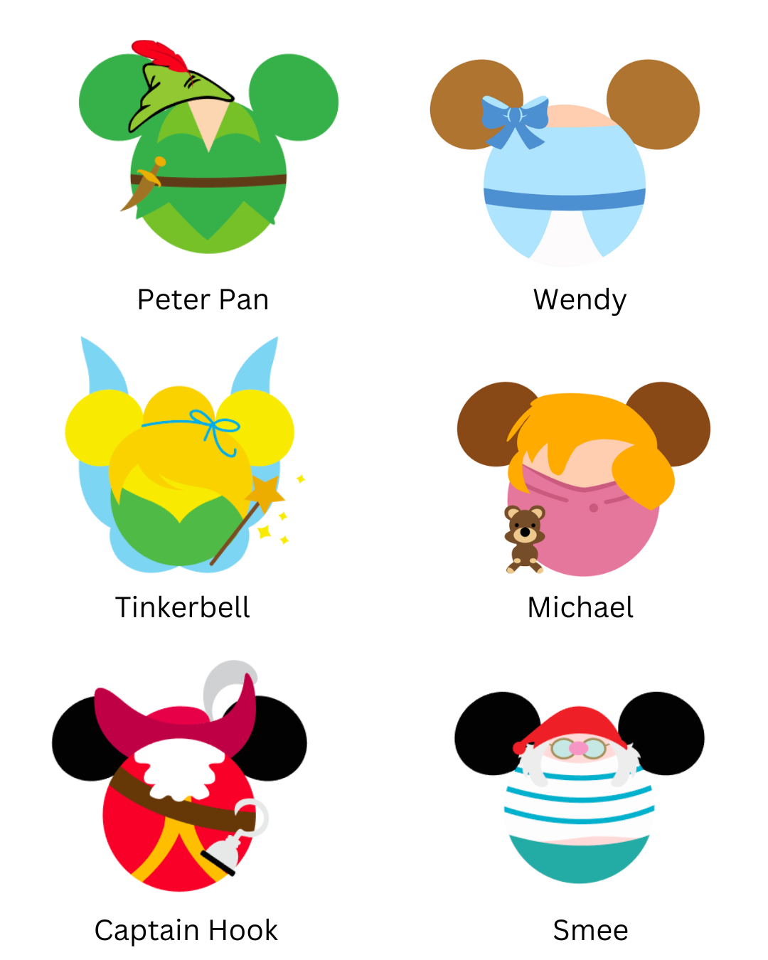 Disney Peter Pan Themed Mickey Ear Magnet
