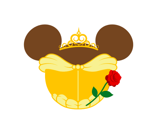 Disney Beauty & The Beast Themed Mickey Ear Magnets