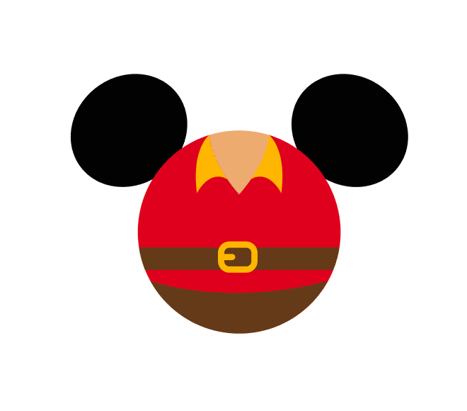 Disney Beauty & The Beast Themed Mickey Ear Magnets