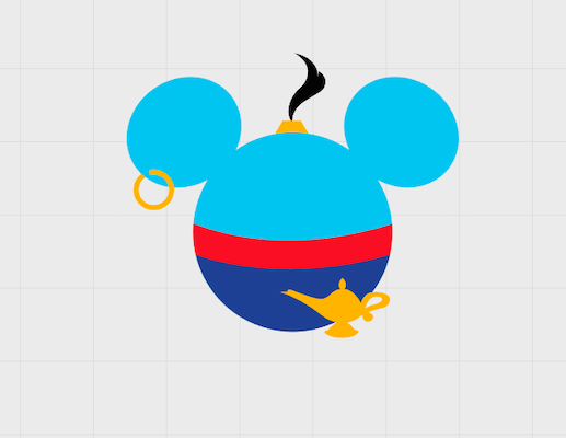 Disney Aladdin Themed Mickey Ear Magnets