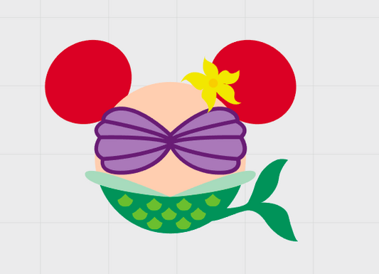 Disney Little Mermaid Themed Mickey Ear Magnets