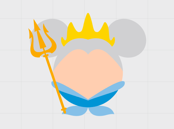 Disney Little Mermaid Themed Mickey Ear Magnets