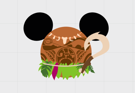 Disney Moana Themed Mickey Ear Magnets