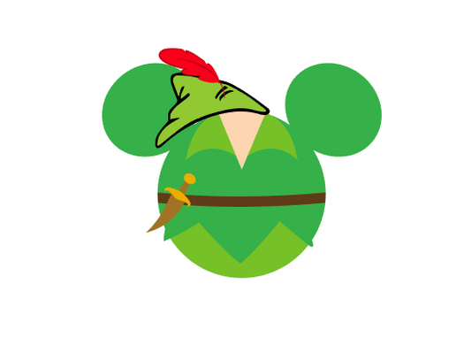 Disney Peter Pan Themed Mickey Ear Magnet